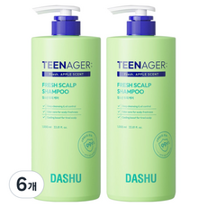 다슈 데일리 틴에이저 프레쉬 두피케어 샴푸, 1L, 6개