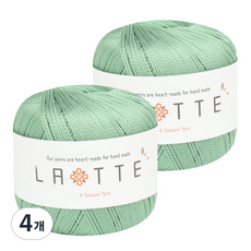 실바람섬유 라떼 뜨개실, 19 파스텔그린, 4개