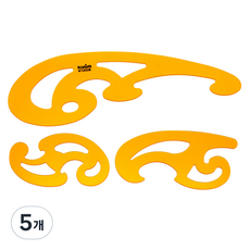 코링 템플레이트 운형정규3매조 K-1203S, 5개