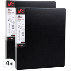 BIC 比克 VIC新材質40格活頁夾 3孔, 黑色, 4個