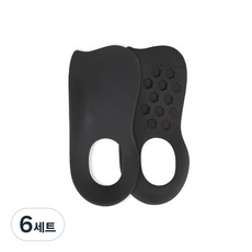 하이어앤하이어 발바닥 보호대 양쪽 세트 블랙, 6세트