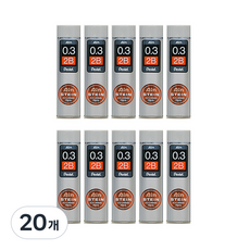 Pentel 飛龍文具 愛因斯坦自動鉛筆芯 2B C273, 0.3mm, 20個