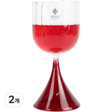 復古波紋玻璃紅酒杯, 280ml, 2個