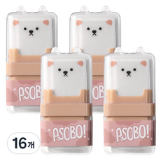 動物滾輪橡皮擦, 棕色, 16個