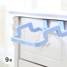 블럭마트 쓰레기 비닐봉지 행주걸이, 블루, 9개