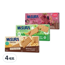 MiSURA 全麥蘇打餅 385g+甜菜根蘇打餅 385g+小麥大豆粉蘇打餅 400g, 4組