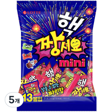 롯데웰푸드 핵짱셔요 미니 젤리, 195g, 5개