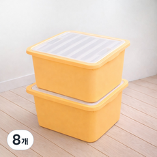 보노하우스 레브스토리지 수납박스, 옐로우, 8개