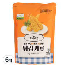 튀김가루, 6개, 500g