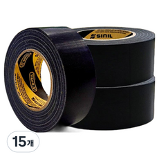 Sinil Tape 棉質膠帶 48mm x 25m, 黑色, 15個