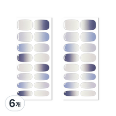 Bellanci 真實凝膠美甲貼 基本款指甲貼 16入, 海洋漸層, 6個