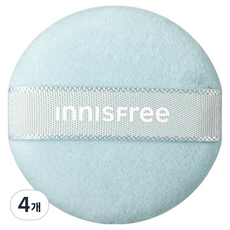 INNISFREE 迷你蜜粉粉撲, 天空藍, 4個