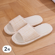 데이소이 심플 체크모양 편안한 거실화, NO 01 화이트, 2개