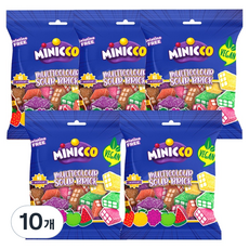 Minikko 多彩酸磚純素軟糖, 50g, 10個