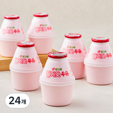 빙그레 딸기맛 우유, 240ml, 24개