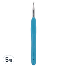 Ancalls Lava Lava 矽膠毛線鉤針 8/0號 5mm, 天藍色, 5個