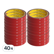 3M Scotch 3M壓克力泡棉雙面膠帶 透明 14mm 1.2m, 40個