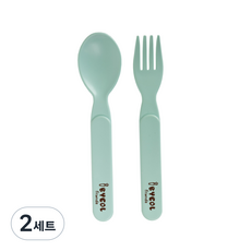 아이별프렌즈 옥수수 베이비 유아스푼포크세트, 민트, 스푼 + 포크, 2세트