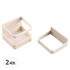 Allhigh 多用途支架黏貼式雨傘架掛勾組, 2套, 米白色