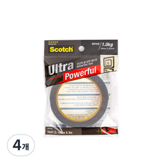 3M Scotch 超強力泡棉雙面膠帶 18mm x 3m, 4個