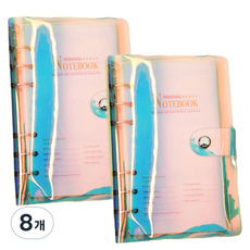 MaDaKkuMi 透明手帳零用錢挑戰活頁夾 6孔, 11 A5 雷射, 8個