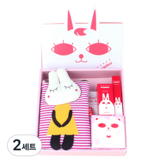 recipebox Happy Box孩童用彩妝 6件組, 包款（隨機）+2個兒童面膜包+指甲油亮光珍珠紅+唇彩筆+日常防曬墊, 2組