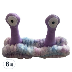 俏皮姐妹可愛洗臉髮帶, 6個, 紫羅蘭漸層