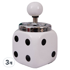 캐시리치 심플 디자인 냄새 차단 재떨이 9 x 15.5 cm, 화이트, 3개