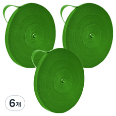 SKORA 植物用魔鬼氈束帶膠帶 亮綠色 12mm x 5m, 6個