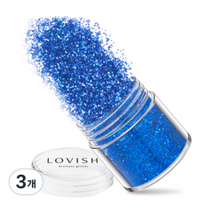 러비쉬 프리미엄 네일 글리터 10g, LVS-030 사파이어, 3개