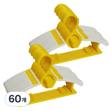 孩童可愛熊熊可伸縮衣架, 黃色, 60個