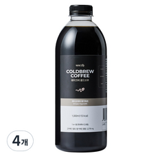 웨이크비 콜드브루 원액 액상 더치 커피 에티오피아 예가체프, 1L, 1개입, 4개