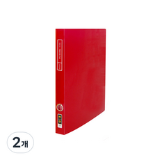 MiDAS HYUNPOONG Noble 透明 Frontier 高級D型環活頁夾 A4 40頁, 紅色, 2個