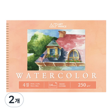 Art Prince 水彩線圈素描本 250g W01, 4開, 2個, 14張