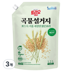 Trio 穀物洗碗 清澈大麥 廚房洗潔精 補充包, 3個, 1.2L