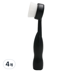 DeepTalk 直立式手柄細毛潔面刷 DT0904, 4個, 黑色