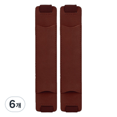 미소로운 다이어리 북밴드 펜홀더 18 x 3.5 cm, 버건디, 6개