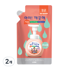 아이깨끗해 모이스처라이징 핸드워시 리필형 복숭아향, 200ml, 2개
