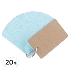 탑피아 휴대용 간편한 메모장 단어장, 블루, 20개