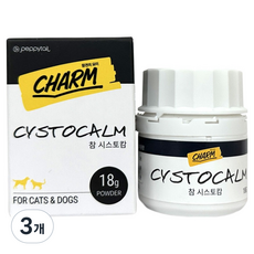 페피테일 참 반려동물 시스토캄 크랜베리 만노스 테아닌 가바 트립토판 영양제, 18g, 유리너리+스트레스, 3개