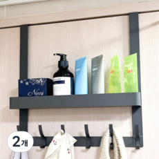 Jyulhome 多功能門掛架 門掛式收納架, 2個, 灰色