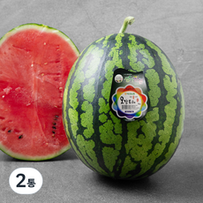 생거진천 덕산 꿀수박, 6kg 이상, 2개