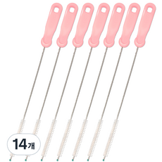 hibee 吸管清潔刷, 14個, 淺粉色