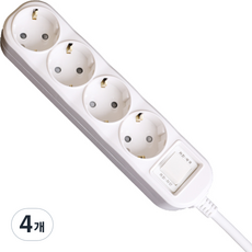 歐星精密 主開關延長線 4孔, 2m, 單一顏色, 4個