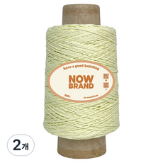 WoolClub NOW BRAND 扎實純棉線 100g 1mm, 108 粉彩檸檬黃, 2個
