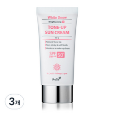 넬라 하얀눈 광채 발효 톤 업 선크림 SPF50+ PA+++, 3개, 50ml