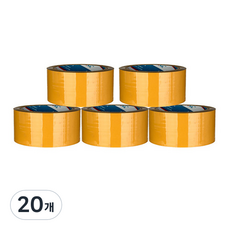 BUKWANG KOREA CHEMICALS 輕包裝封箱膠帶 48mm x 50m, 黃色, 20個
