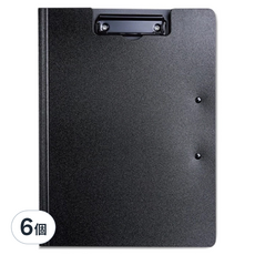 A4文件平板夾 31.3 x 24.5 x 0.1cm 雙夾款, 經典黑, 6個