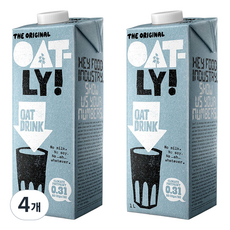 OATLY 原味燕麥奶, 1L, 4瓶