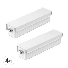 블루봄봄 속옷 양말 다용도 정리 수납함 무타공 벽걸이 홀드, 화이트, 4개